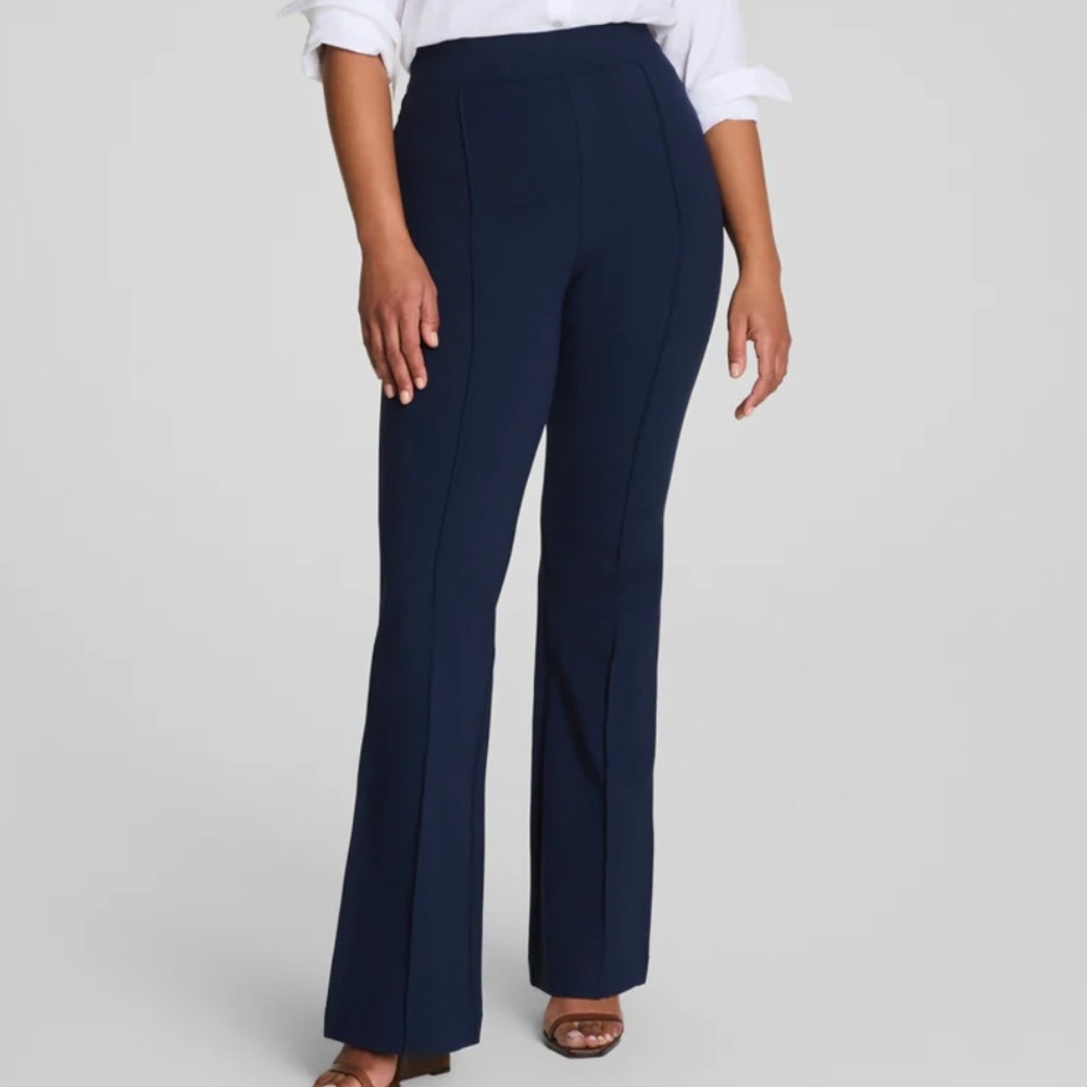 SPANX Hi Rise Flare Pants Timeless Navy Size Small